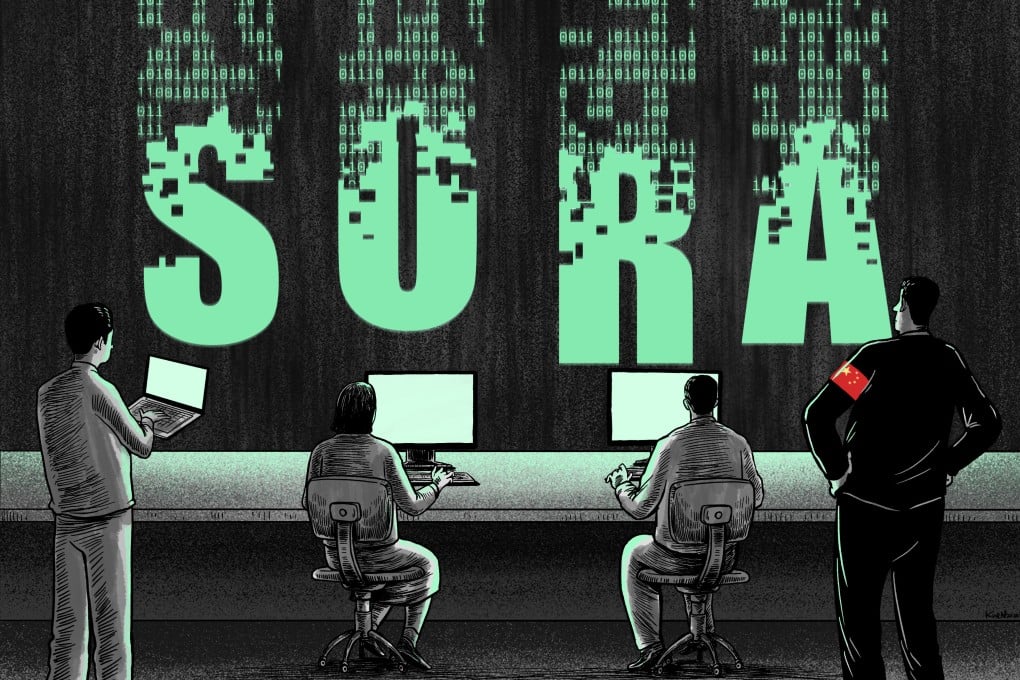 OpenAI’s text-to-video model Sora has opened a new front in the AI war, leading to more soul-searching in China as the country looks at avenues for catching up. Illustration: Lau Ka-kuen