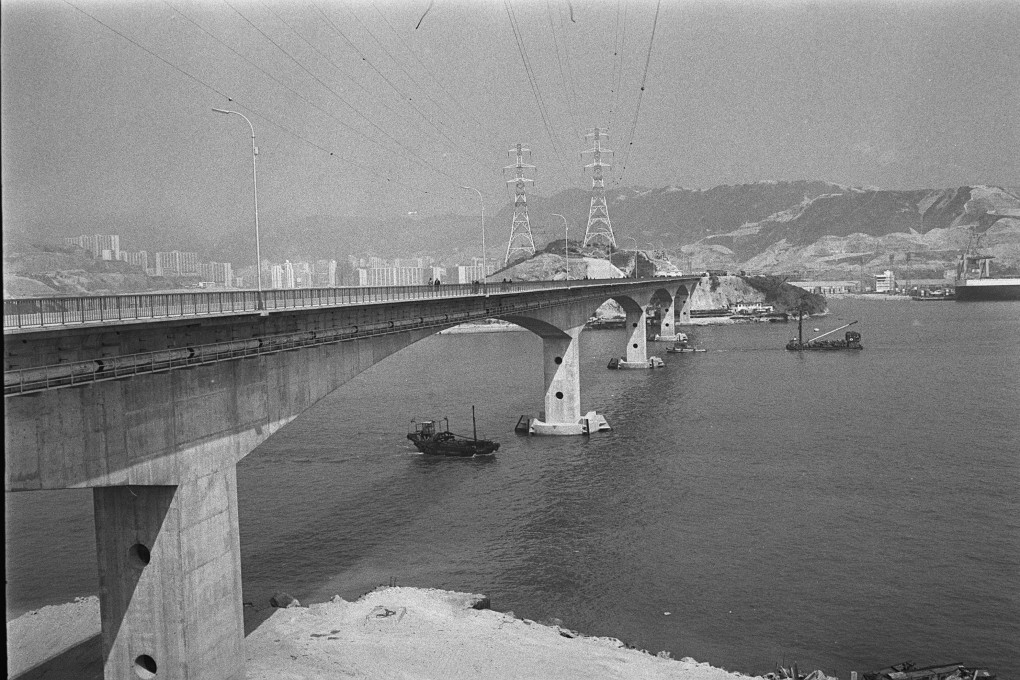 The bridge that linked Tsing Yi with Pillar Island and the New Territories was opened in 1974 by Hong Kong Governor Murray MacLehose, who promised more such infrastructure in the future. Photo: SCMP