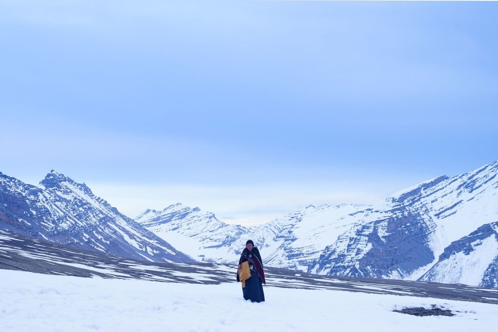 Shambala, the first Nepalese film selected for the Berlin Film Festival’s main competition, is an unhurried masterpiece about a Nepalese woman searching for her husband in the Himalayas. Above: Thinley Lhamo in a still from the film. Photo: Aditya Basnet/Shooney Films