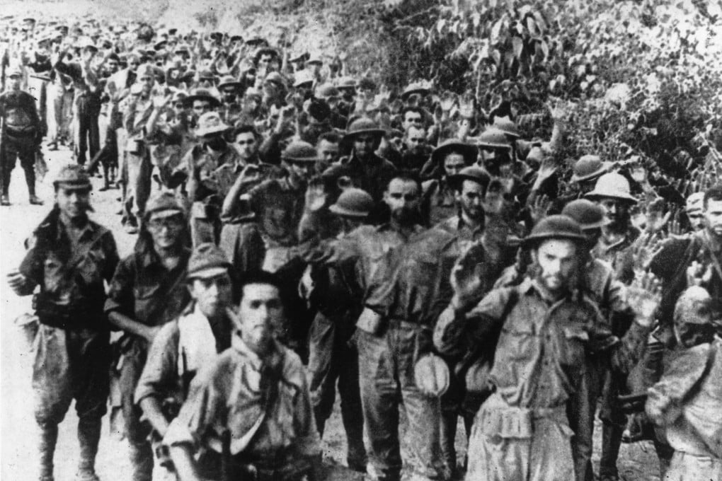 Allied soldiers captured by the Japanese during the Battle of Java in World War II. Photo: Getty Images