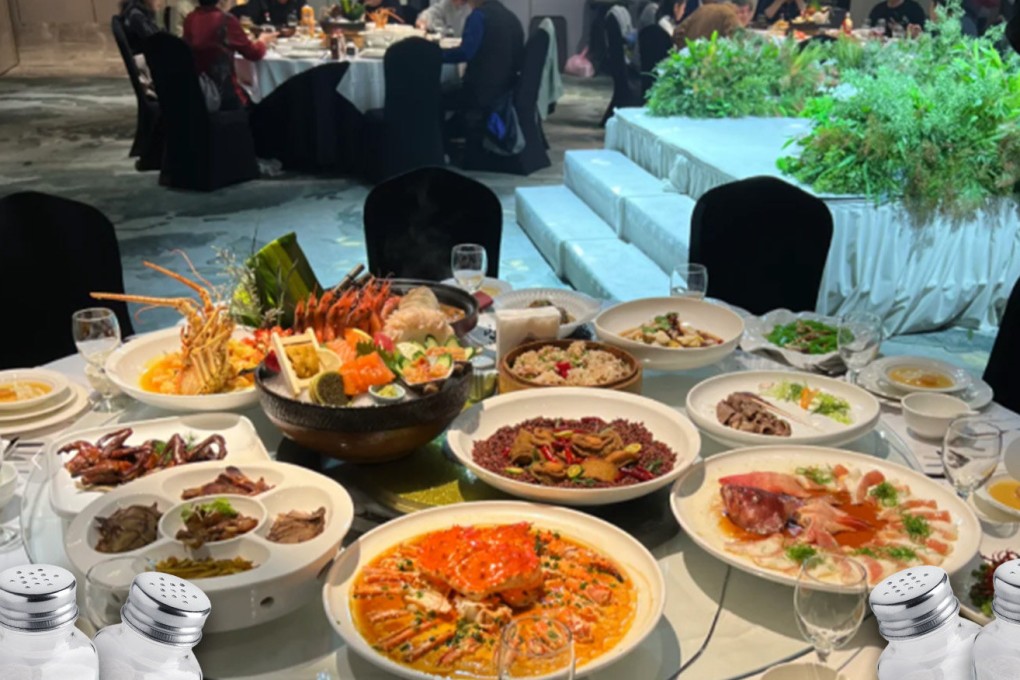 The actions of a group of local government officials in China, who poured salt over the food at a lavish family banquet in an effort to dissuade people from making ostentatious displays of wealth, have divided opinion on mainland social media. Photo: SCMP composite/Shutterstock/Xiaohongshu