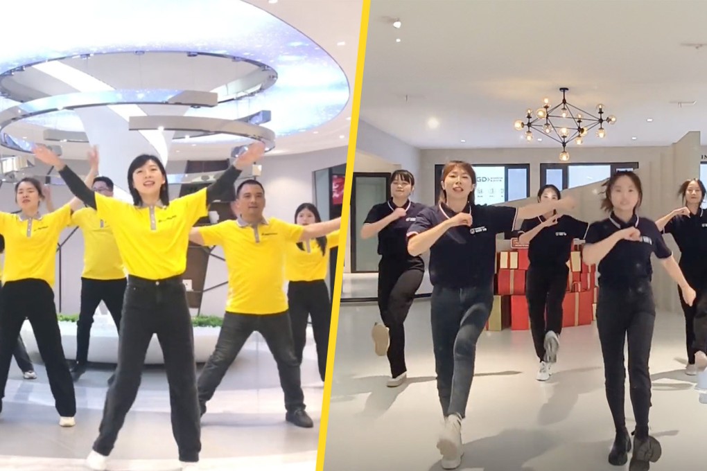 A struggling company in China which paid US$126,000 to a training company to “brainwash’” its staff into achieving better sales is demanding a refund after the strategy failed to secure a promised growth in business. Photo: SCMP composite/Douyin