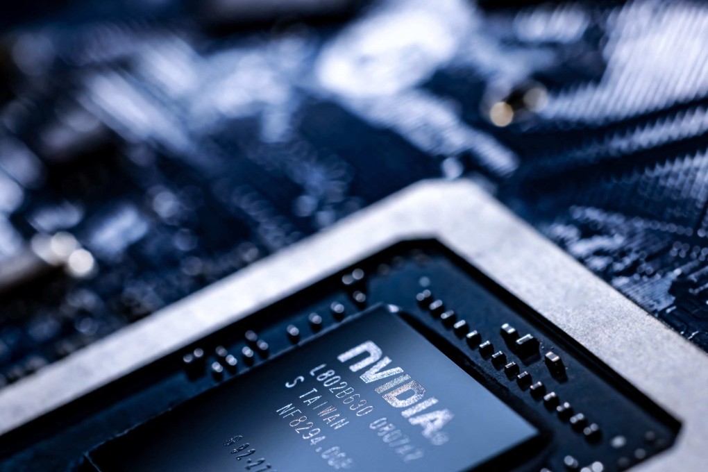 US multinational Nvidia’s industry-leading graphic processing unit. Global equities pushed higher last week as investors digested a record-breaking week powered by Nvidia’s blockbuster results and the artificial intelligence boom. Photo: AFP
