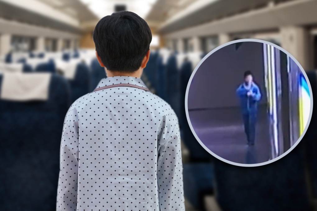 A distressed young boy in China ran away from home in his pyjamas and boarded a train to another city to try to find his mother after an argument with his strict father about his performance at school. Photo: SCMP composite/Shutterstock/Weibo