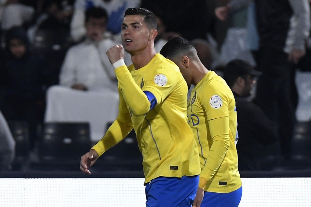 Cristiano Ronaldo was accused of making an obscene gesture at the end of the match. Photo: Reuters