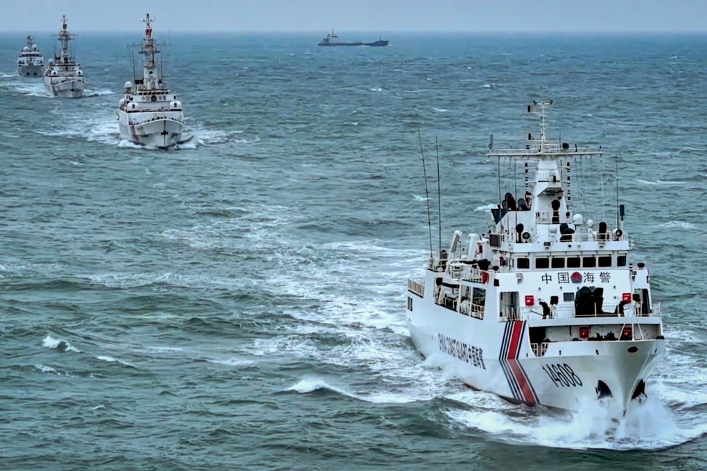 China’s coastguard says it conducted law enforcement patrols near Kinmen, where two mainland fishermen died after being chased by the Taiwanese coastguard.  Photo: Weibo/中国海警