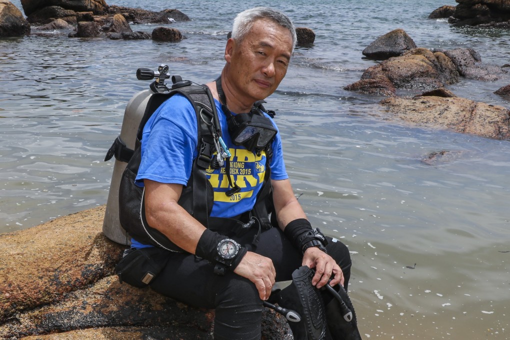 Harry Chan, “Hong Kong’s ghost net hunter”, talks about nearly being sold as a baby, why he tried to get expelled, how his business bloomed and then went bust, and finally finding peace under water. Photo: K. Y. Cheng