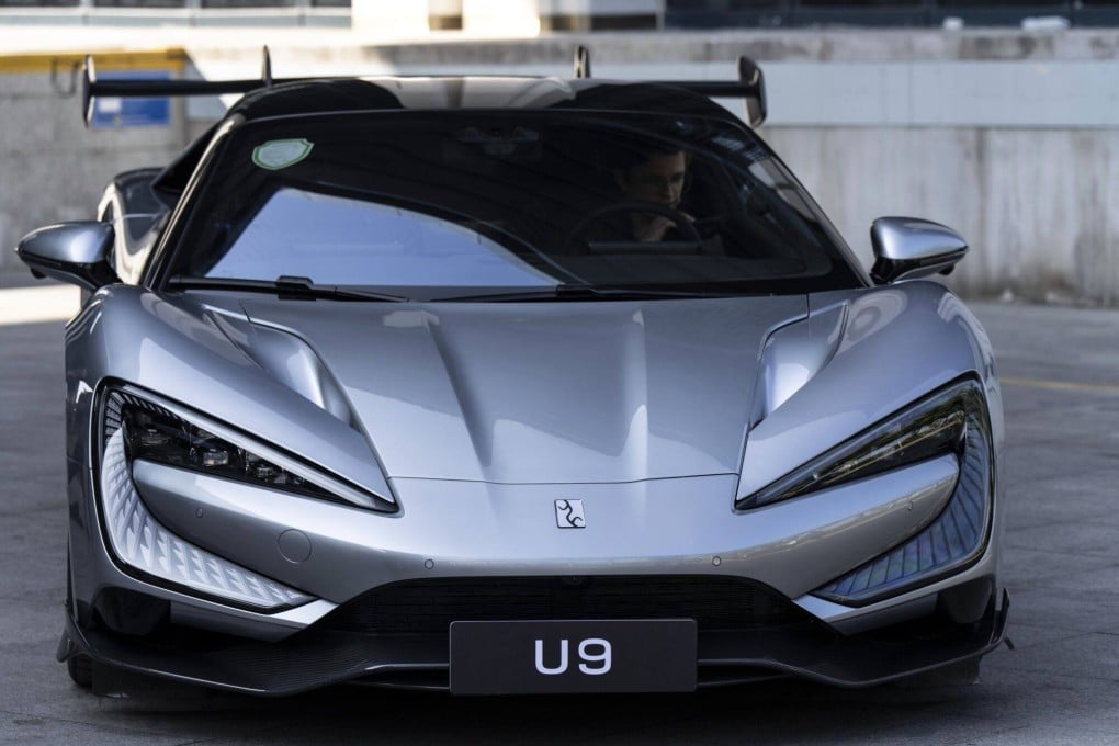 The Yangwang U9 electric vehicle is BYD’s most expensive model. Photo: Bloomberg