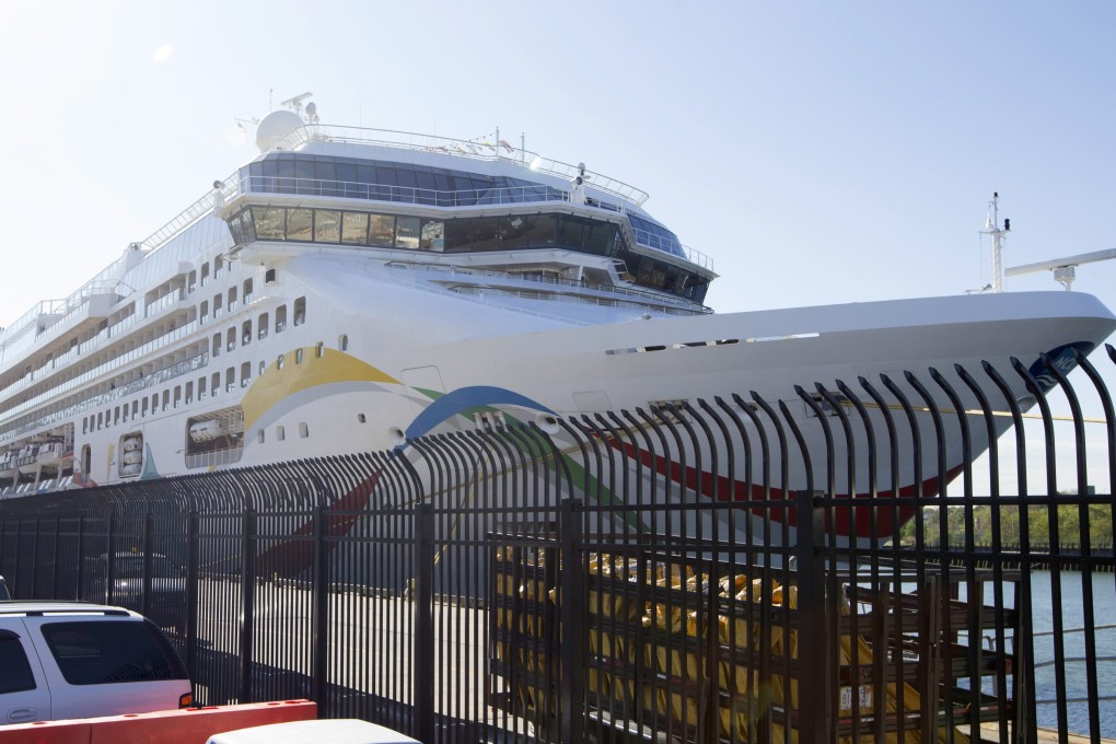 The cruise ship Norwegian Dawn with more than 3,000 passengers and crew onboard was finally allowed to dock in the Indian Ocean island of Mauritius on Monday. Photo: AP