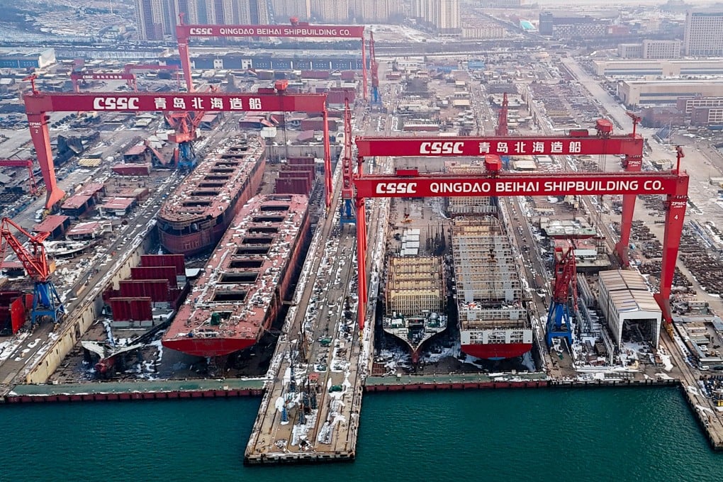 A study has found that China’s shipyards are achieving rapid growth despite US sanctions, thanks to technological progress and a complete industrial chain. Photo: Getty Images