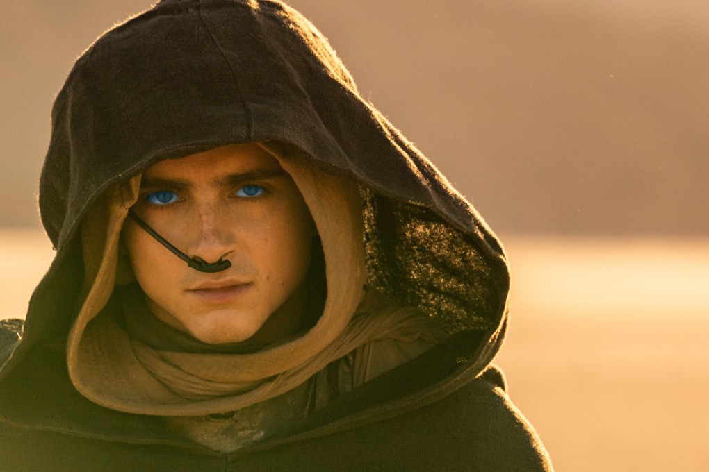 Timothée Chalamet as Paul Atreides in a still from Dune: Part Two (category IIA), directed by Denis Villeneuve. Zendaya and Rebecca Ferguson co-star. Photo: Niko Tavernise