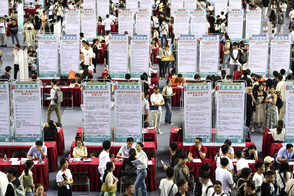 A job fair for university graduates in Hefei, Anhui province in China. Photo: China Daily via Reuters