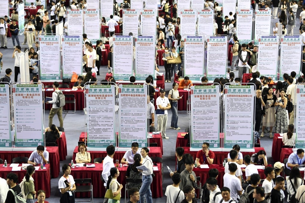 A job fair for university graduates in Hefei, Anhui province in China. Photo: China Daily via Reuters