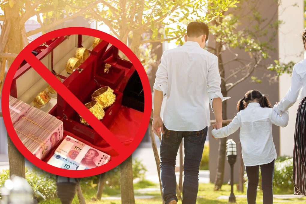 A county-level government in China has launched an incentive scheme for newlywed families in a bid to help eradicate the costly traditional practice of paying a “bride price” as a betrothal gift. Photo: SCMP composite/Shutterstock/Sohu