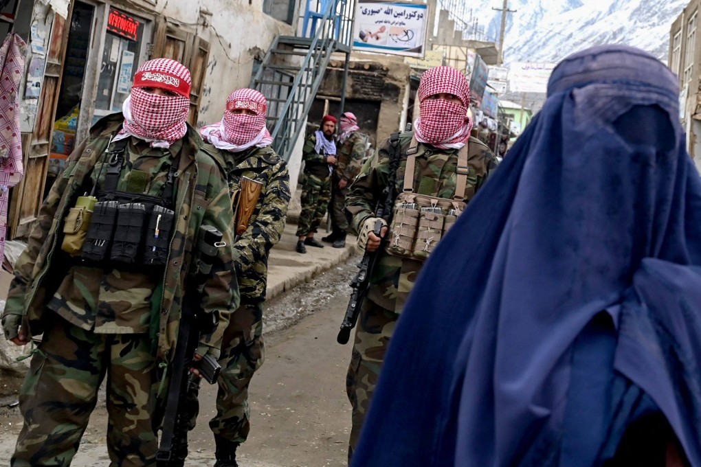 Taliban security personnel in the Baharak district of Badakhshan province. Photo: AFP