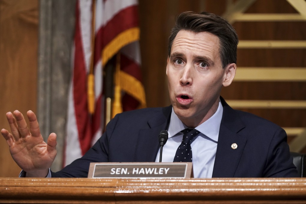 US Senator Josh Hawley. Photo: The Hill Pool via AP
