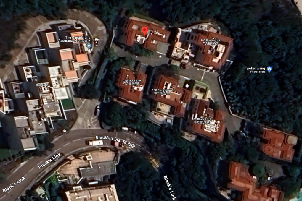 Luxury homes on Black’s Link on The Peak. Creditors have seized a few houses linked to Evergrande’s founder. Photo: Google