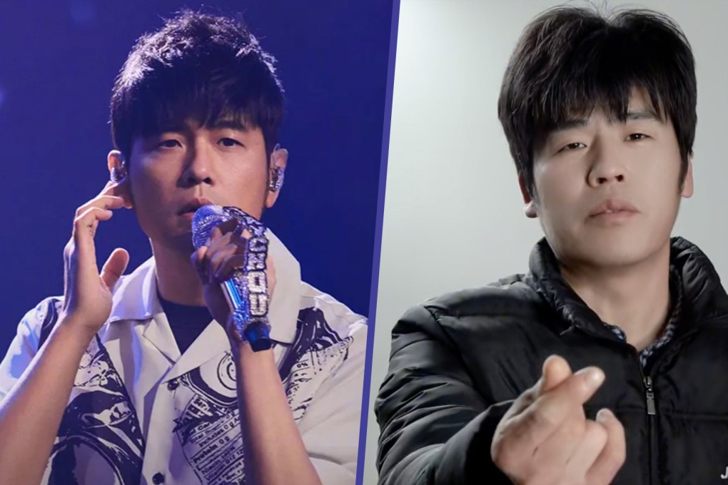 A street vendor in China who bears an uncanny resemblance to Taiwanese pop singer, Jay Chou, has become an online sensation, with 3 million followers. Photo: SCMP composite/Douyin