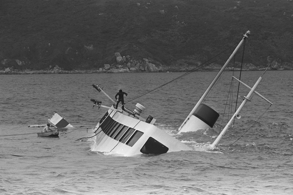 A triple-decker Cheung Chau ferry and a Macau hydrofoil collided in Hong Kong waters at night in 1977, sinking the ferry and injuring at least 21, in a accident blamed on human negligence from both parties. Photo: SCMP