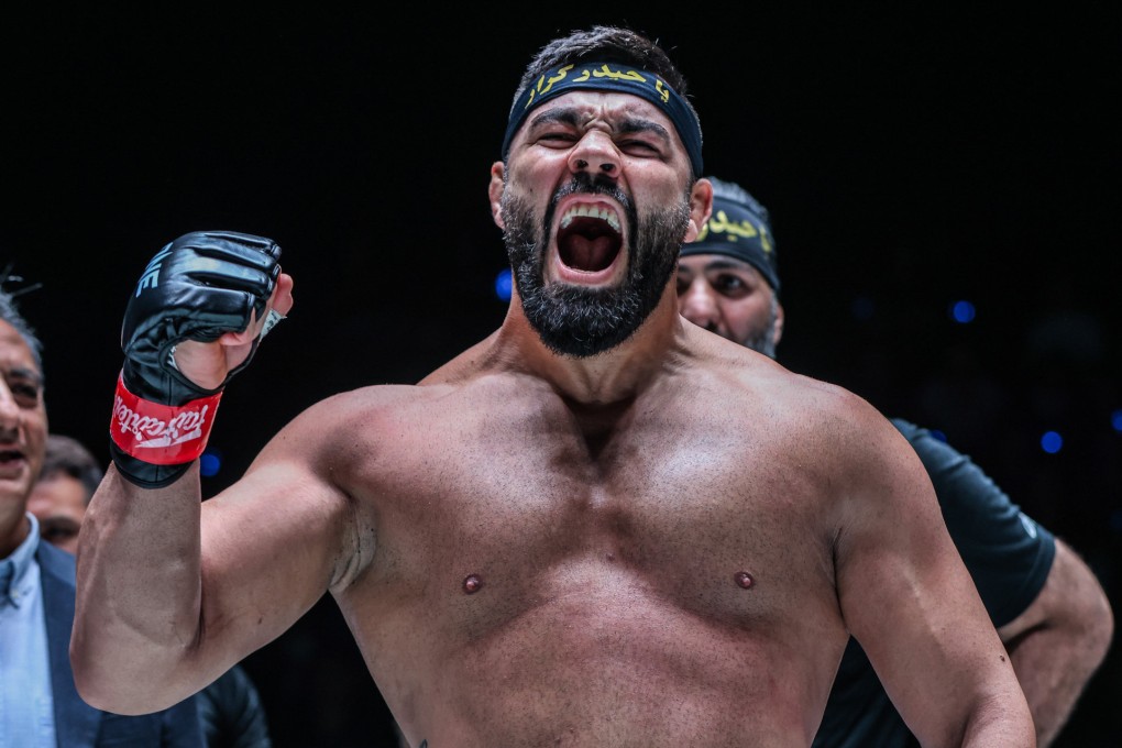 Amir Aliakbari celebrates victory. Photo: ONE Championship