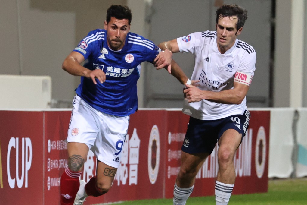 Victor Bertomeu (left) on the charge for Eastern last season, but the club have since reduced their tally of foreign players to six. Photo: Edmond So