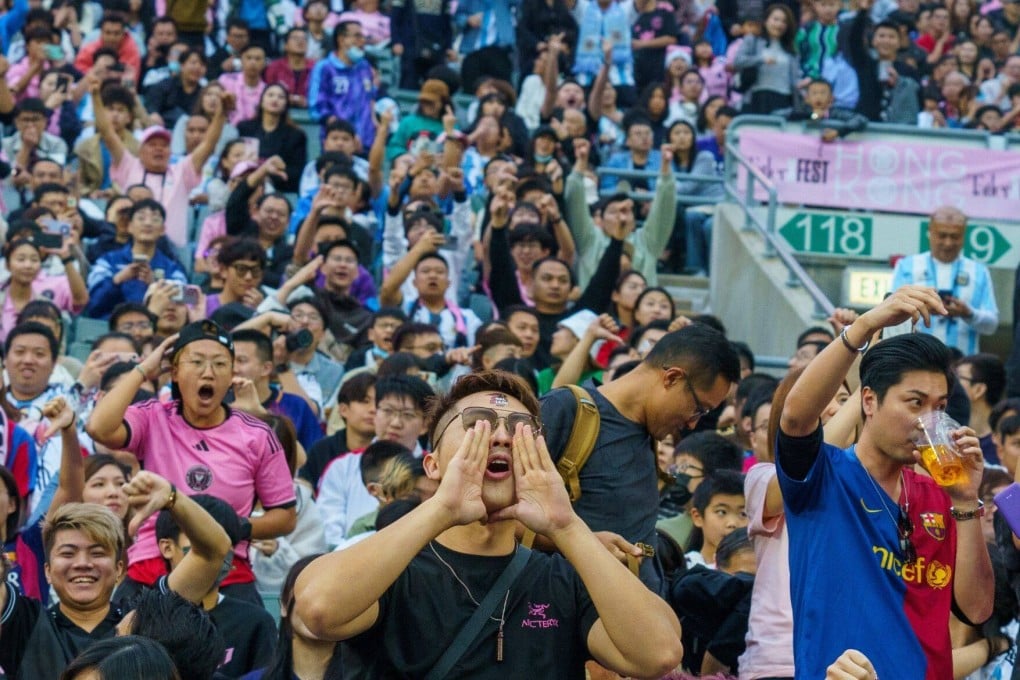 Spectators show their disapproval during Inter Miami’s match in Hong Kong last month. Photo: Bloomberg