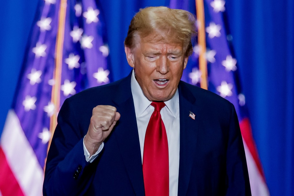 Republican presidential candidate Donald Trump takes part in a Get Out The Vote Rally campaign event in Greensboro, North Carolina, on Saturday. Photo: EPA-EFE