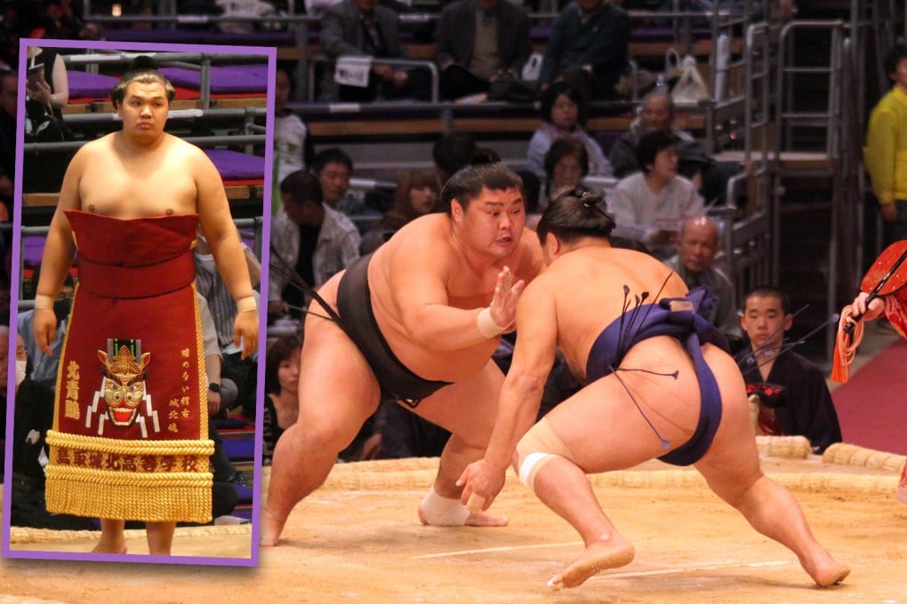 A 22-year-old Mongolian-born top sumo wrestler in Japan has been forced to retire after a vicious campaign of violence and intimidation he carried out against young grapplers was exposed. Photo: SCMP composite/Shutterstock/Wikipedia