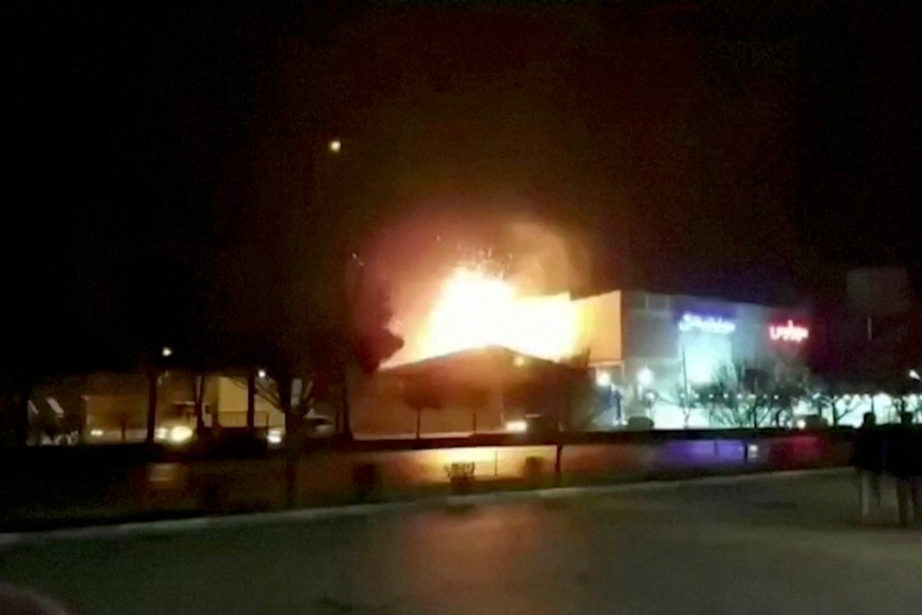 An explosion at a munitions factory in Isfahan, Iran on January 29, 2023. File photo: West Asia News Agency via Reuters