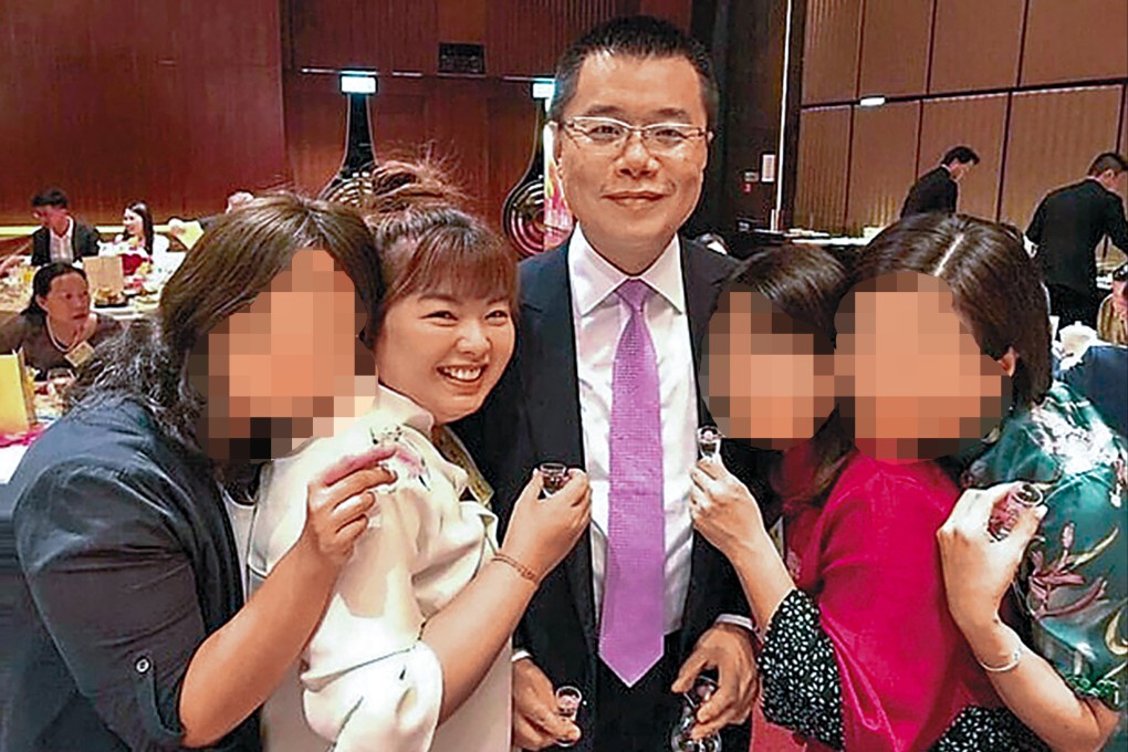 Celia Wong (second left) and Witman Hung (centre) during the latter’s 53rd birthday party at Reserva Iberica Tapas Bar and Cafe in Wan Chai. Photo: Handout