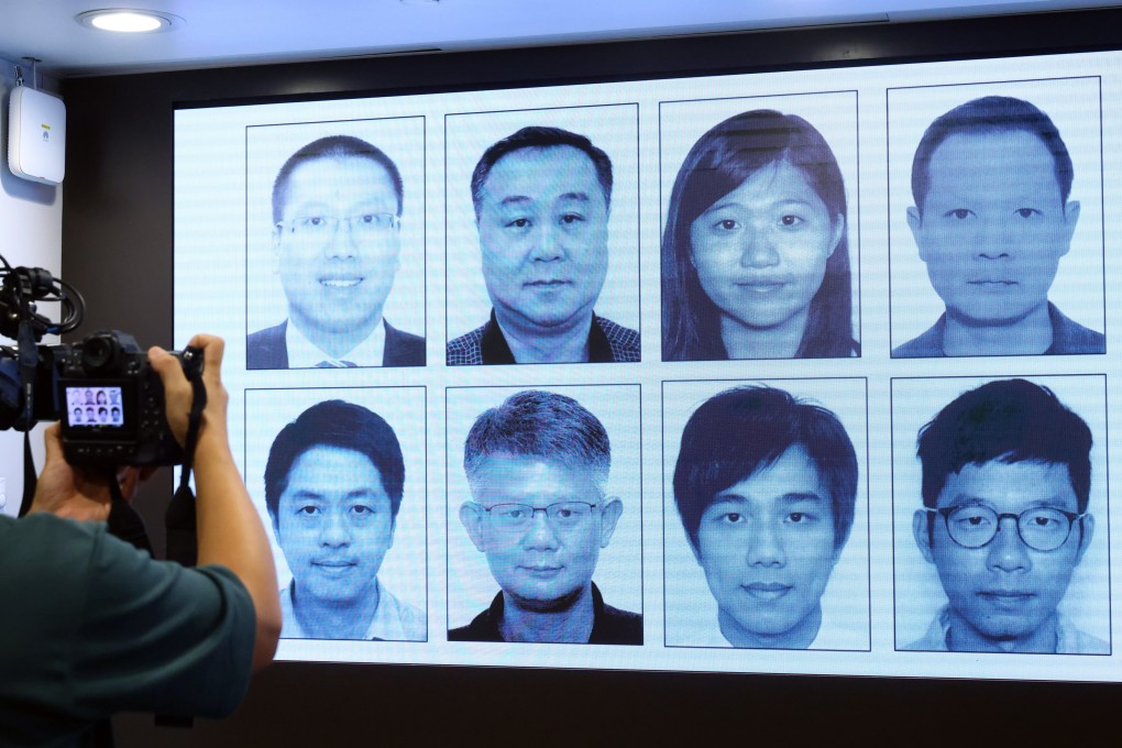 Ted Hui, a former Democratic Party politician (bottom, left), who skipped bail in 2020 is one of several people with HK$1 million bounties on their heads. Photo: Dickson Lee