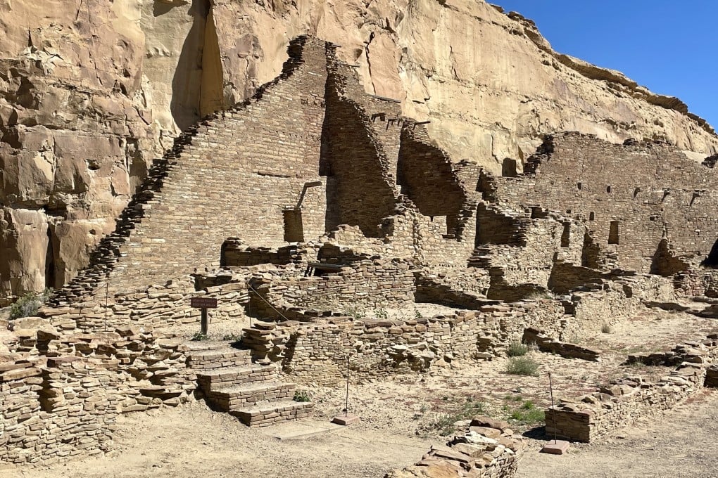 Pueblo Bonito at Chaco Culture National Historical Park, New Mexico. A wealth of monuments, ghost towns and rock art left by ancient Native Americans await those who travel across the Four Corners region in the US, where the states of Colorado, Utah, Arizona and New Mexico meet. Photo: Jamie Carter