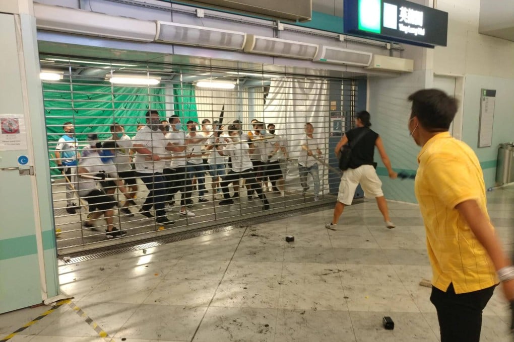 Violence broke out at Yuen Long MTR station on the night of July 21, 2019. Photo: Handout