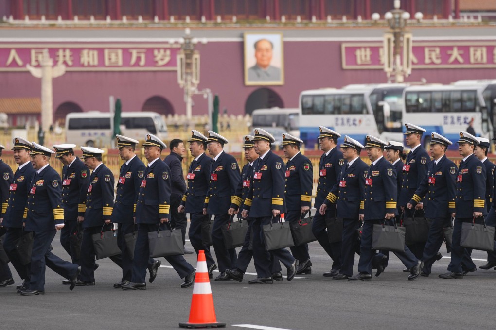 The Chinese military’s share of the country’s GDP remains below what Nato members spend on defence, a former PLA officer has said. Photo: AP