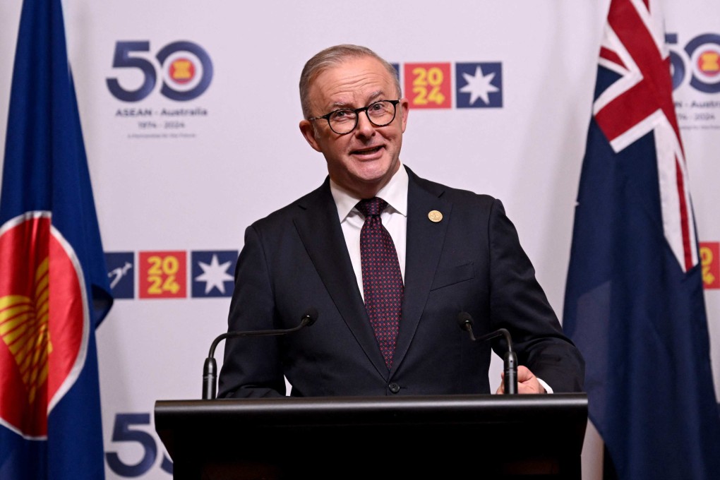 Australia’s Prime Minister Anthony Albanese speaks at the Asean-Australia special summit in Melbourne on Tuesday. “We must act together, and we must act now,” he said. Photo: AFP