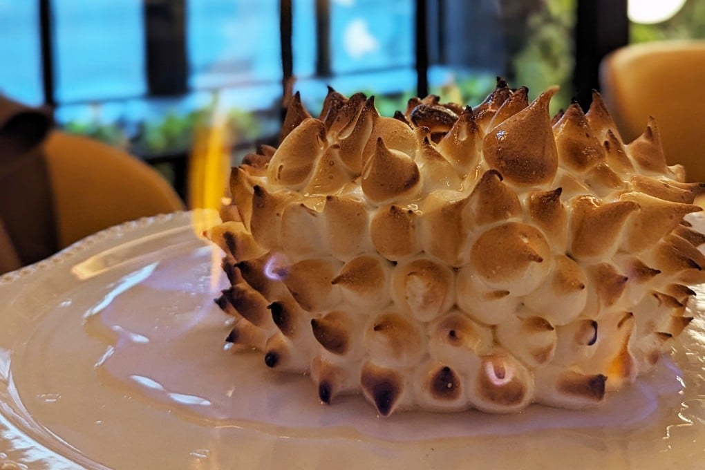 The new, smaller baked Alaska at Jimmy’s Kitchen, in Central’s Pedder Building. The restaurant, once one of Hong Kong’s most famous, has reopened nearly four years after it closed its old location, on Wyndham Street. Photo: Lisa Cam