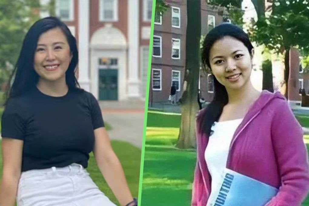 34-year-old Ivy League-educated Zhang Qian, left, who sought to emulate the famous “Harvard Girl”, Liu Yiting, right, has quit her high-pressure life in the US and moved to Portugal to enjoy a quiet life. Photo: SCMP composite/Toutiao/Sohu