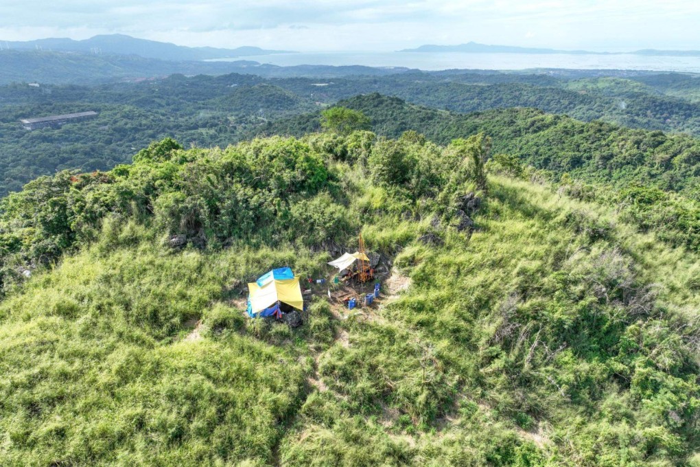 Drone footage taken by the Masungi Georeserve Foundation Inc shows evidence of drilling operations within the conservation area. Photo: Masungi Georeserve Foundation Inc