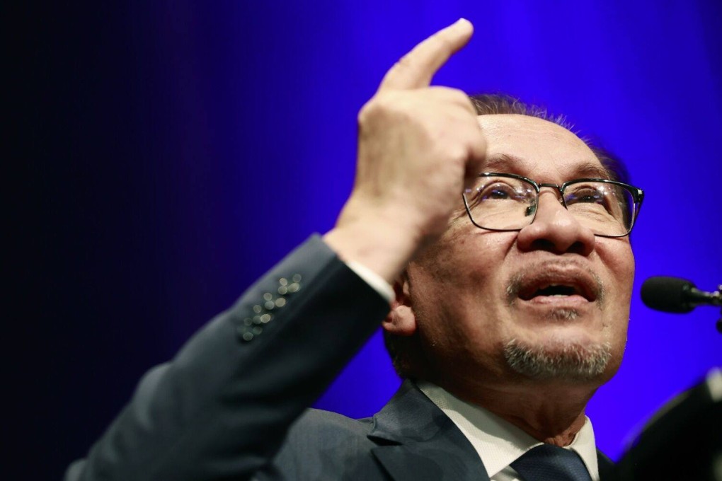 Malaysian Prime Minister Anwar Ibrahim speaks at Australian National University in Canberra. Photo: Bloomberg