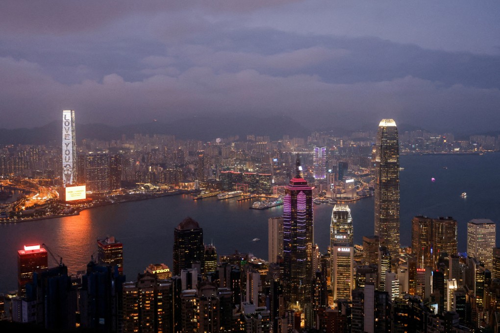 An evening view of the Central financial district and Victoria Harbour in Hong Kong in May 2023. Photo: reuters
