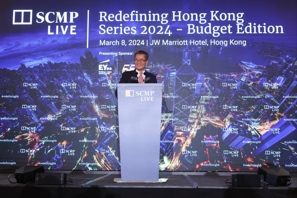 Finance chief Paul Chan attends the Post’s “Redefining Hong Kong: Budget Edition” event at the JW Marriott Hong Kong in Admiralty. Photo: Edmond So