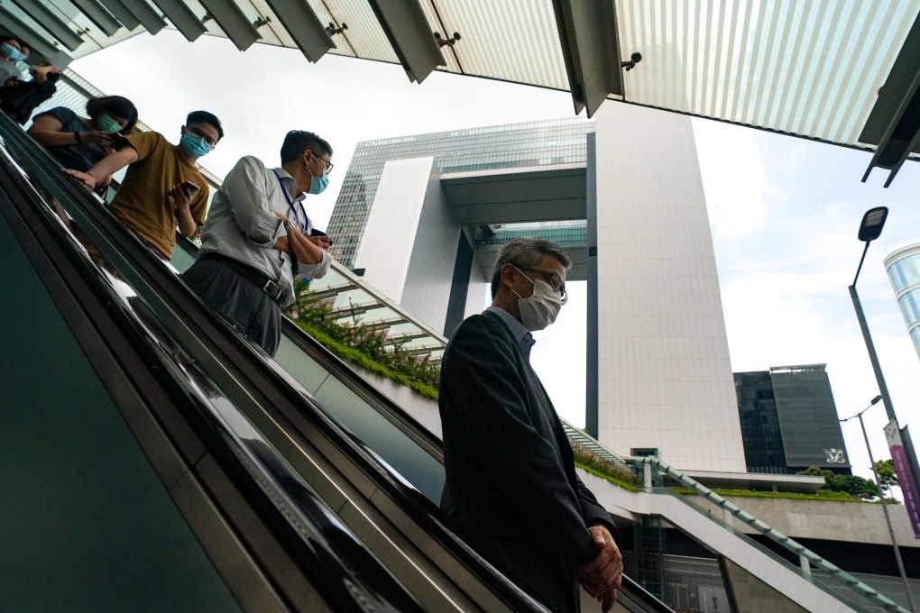 Civil servants in Admiralty. Calls to adjust the salaries of government workers mounted ahead of last week’s budget. Photo: Felix Wong