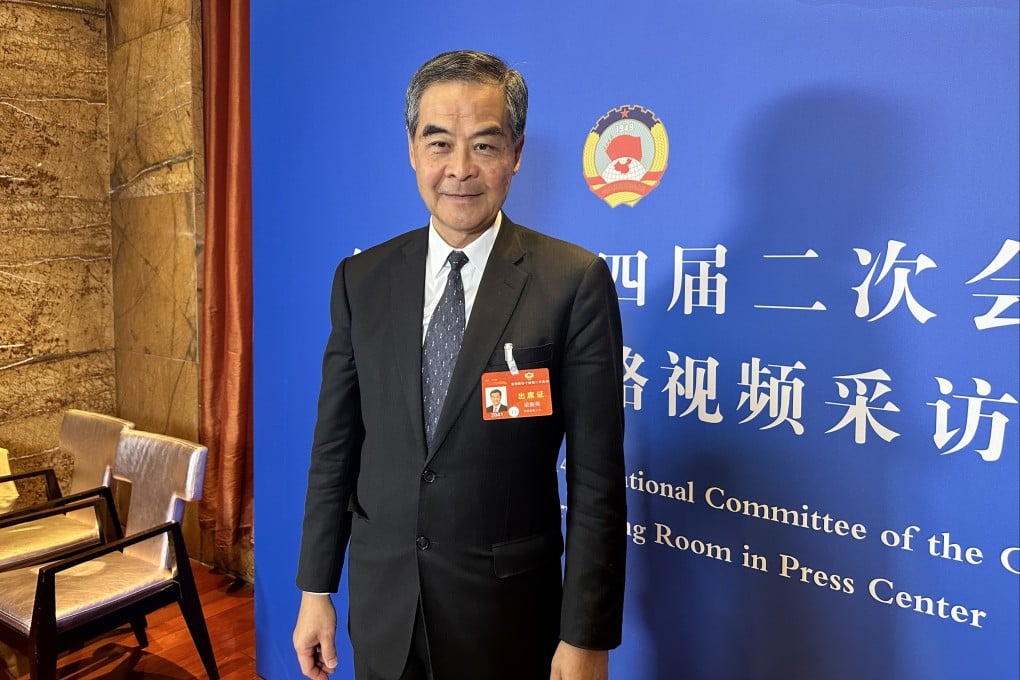 Leung Chun-ying says the Article 23 bill is less stringent than Singaporean provisions to counteract foreign interference. Photo: Natalie Wong