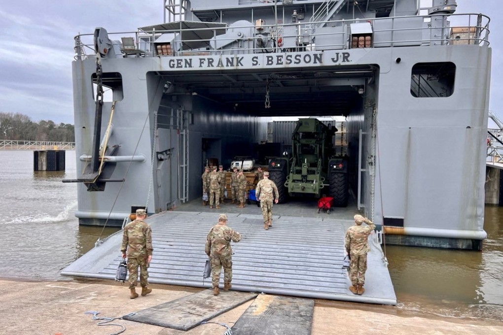Personnel board the US Army Vessel General Frank S. Besson. Photo: US CENTCOM/Reuters