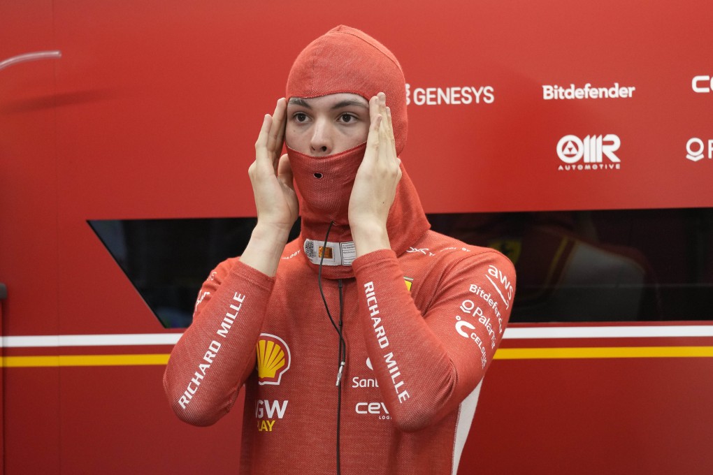 Teenager Oliver Bearman prepares to drive at the Jeddah Corniche Circuit. Photo: AP