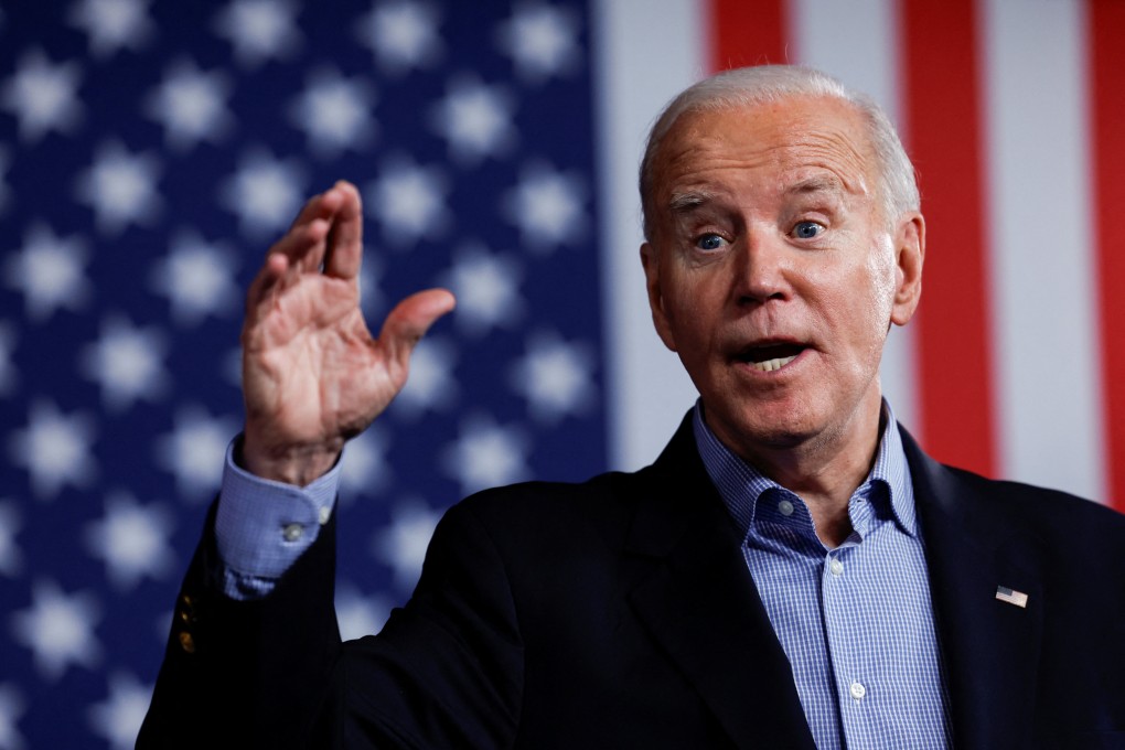 US President Joe Biden speaks during a campaign event in Atlanta, Georgia, on Saturday. Photo: Reuters
