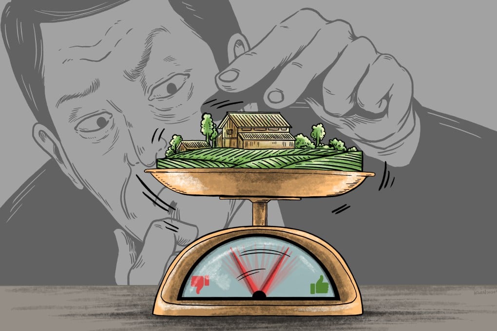 Some analysts have encouraged the opening of China’s rural land for trading to boost economic growth, but others are less convinced. Illustration: Lau Ka-kuen