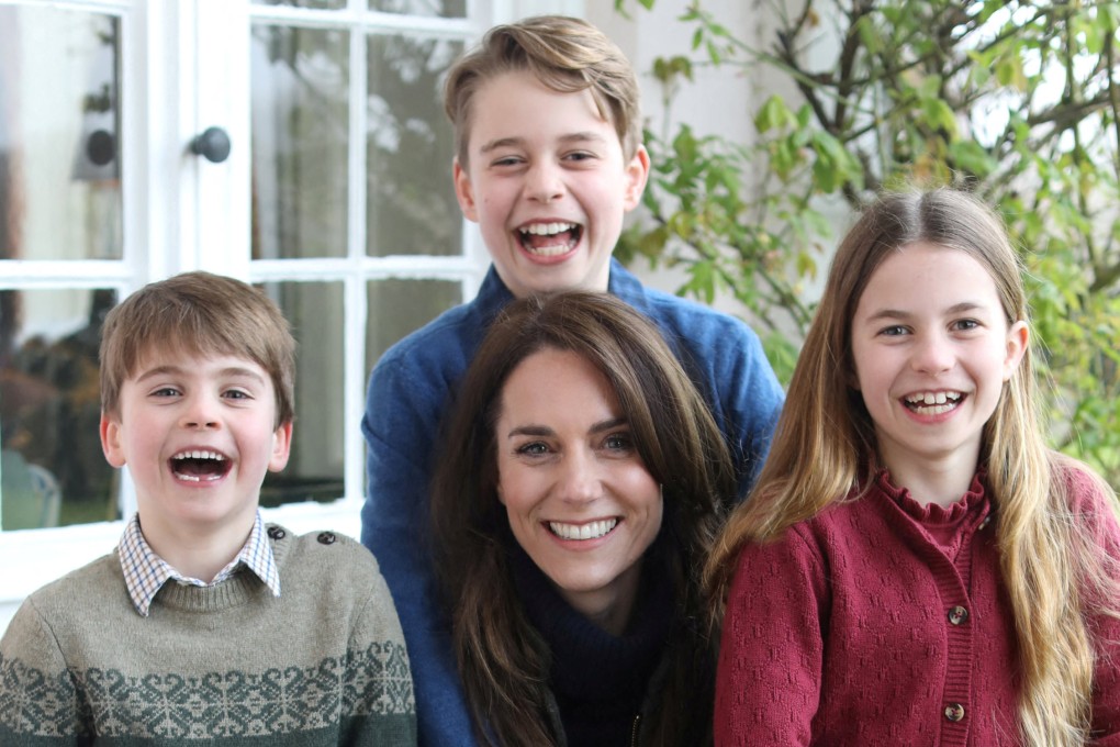 Kensington palace issued this photograph of Kate and her three children on Sunday. Photo: Prince of Wales/Kensington Palace