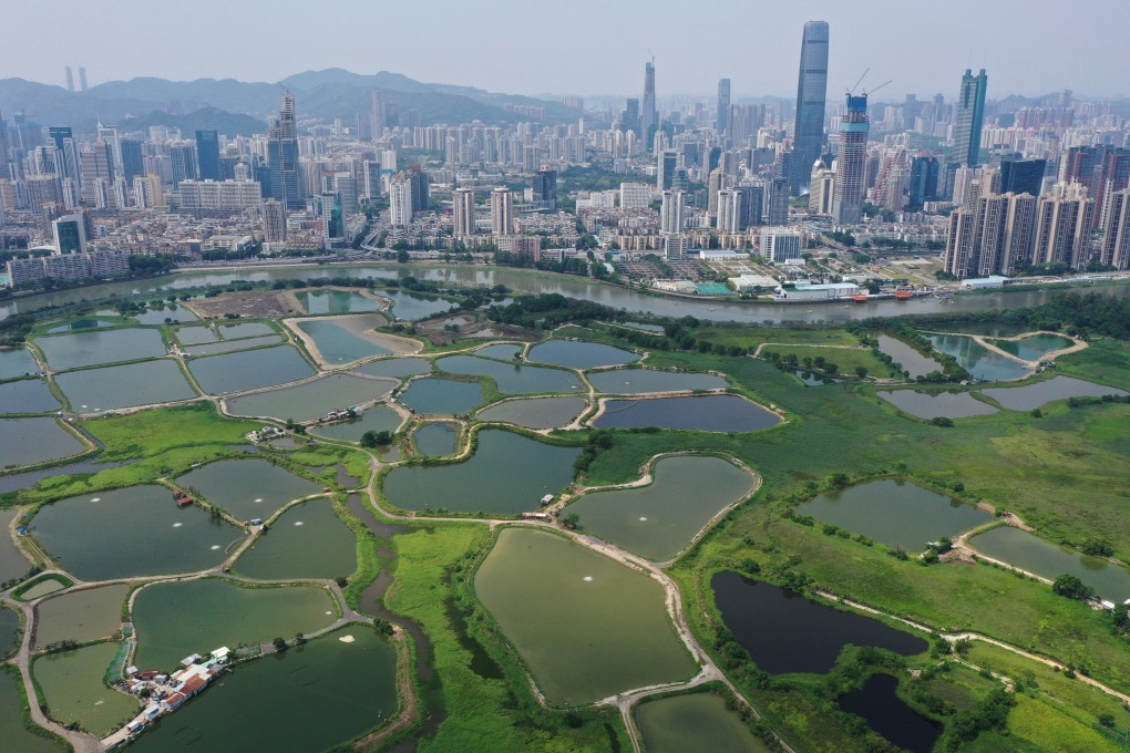 A view of part of the future site of the Northern Metropolis along the border between Hong Kong and Shenzhen. A number of universities have unveiled plans to set up facilities in the area. Photo: May Tse