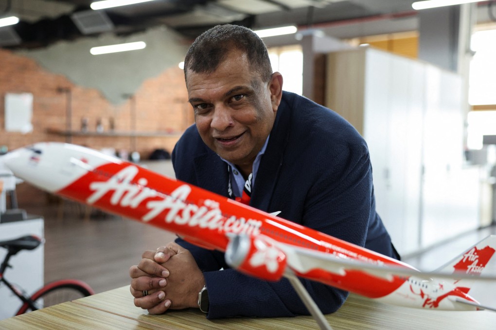 Tony Fernandes, the CEO of AirAsia has no regrets of a viral picture of him attending a meeting without a shirt. Photo: Reuters